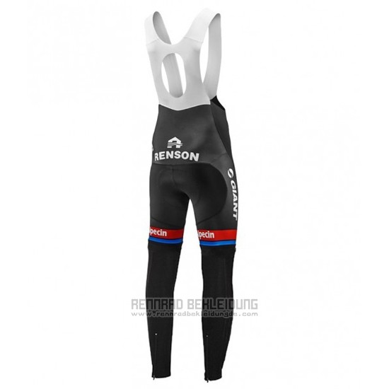 2016 Fahrradbekleidung Giant Alpecin Shwarz und Rot Trikot Langarm und Tragerhose